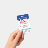 男の赤ちゃんガールフォトID識別カードカスタム バッジ (Handheld)