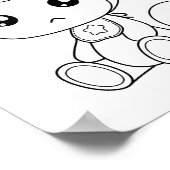 男の赤ちゃんガールベアージャンプスーツのカラーリングページ ポスター (角)