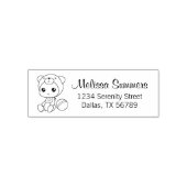 男の赤ちゃんガールベアージャンプスーツ住所2 セルフインキングスタンプ (デザイン)