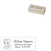 男の赤ちゃんガールベアージャンプスーツ住所3 ラバースタンプ (押印)