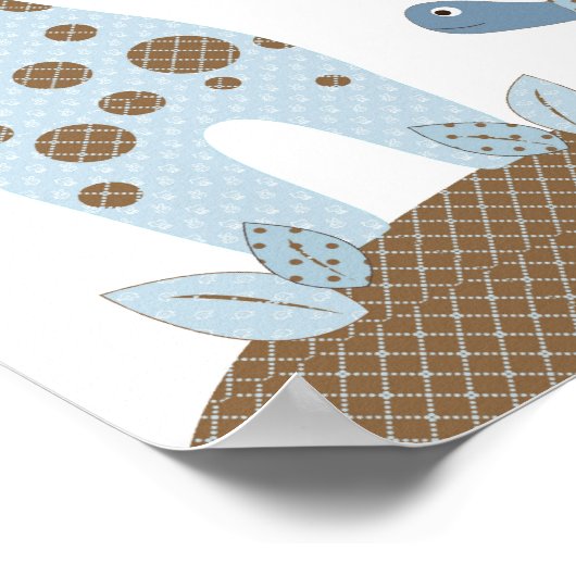 男の赤ちゃんキリン亀子供部屋アート – 自分らしく ポスター (角)