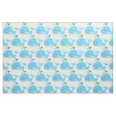 男の赤ちゃんクジラ ファブリック (ファットクウォーター)