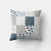 男の赤ちゃんクマのパッチワーク クッション (裏面)