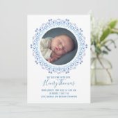 男の赤ちゃんクラシックブルーフォトシンプル甘い (スタンド正面)