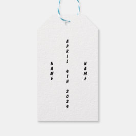 男の赤ちゃんクラシック車 ギフトタグ