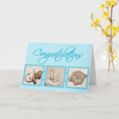 男の赤ちゃんグリーティングカード カード (黄色い花)