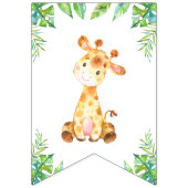 男の赤ちゃんグリーンジャングルサファリベイビーシャワー バンティングフラッグ (第1の旗)