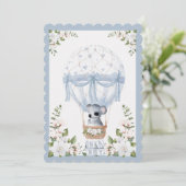 男の赤ちゃんコアラ熱気球ウォーターカラーシャワー 招待状 (スタンド正面)