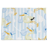 男の赤ちゃんコウノトリ ラージペーパーバッグ (正面)