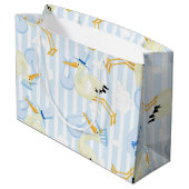 男の赤ちゃんコウノトリ ラージペーパーバッグ (裏面アングル)