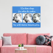 男の赤ちゃんコラージュ， 3枚の写真 キャンバスプリント (インサイチュ (リビング))