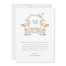 男の赤ちゃんサンキューカード