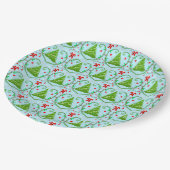 男の赤ちゃんサンタ衣装クリスマスツリーパターン ペーパープレート (アングル)