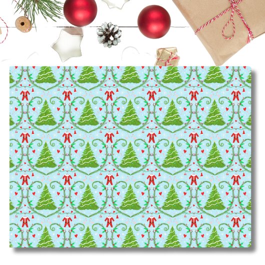 男の赤ちゃんサンタ衣装クリスマスツリーパターン 薄葉紙