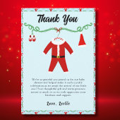 男の赤ちゃんサンタ衣装ベビーシャワー サンキューカード