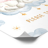 男の赤ちゃんシャワーはポスターのサインを引く – Elephant ポスター (角)