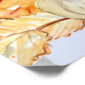 男の赤ちゃんシャワーウェルカムザリールカボキンサンフラワー ポスター (角)