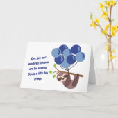 男の赤ちゃんシャワーカード カード (黄色い花)