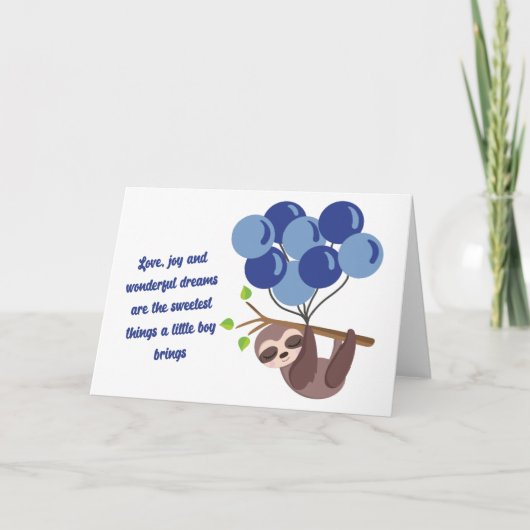 男の赤ちゃんシャワーカード カード (正面)