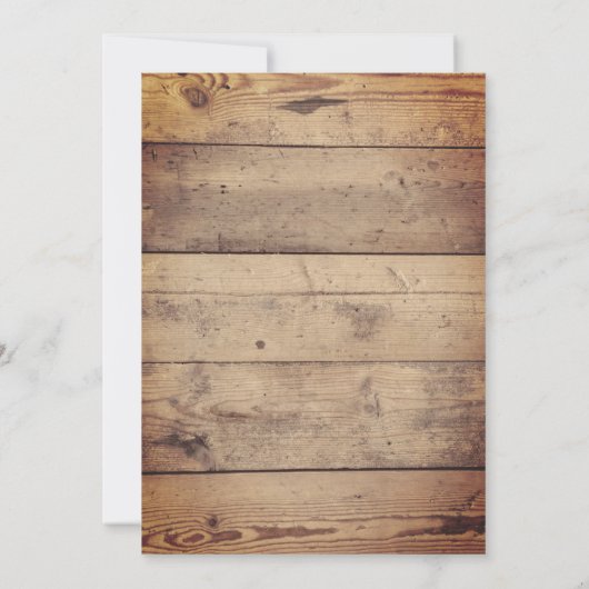 男の赤ちゃんシャワーキュート素朴ウィンターディアー 招待状 (裏面)