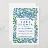 男の赤ちゃんシャワーギフト 招待状 (正面/裏面)