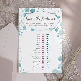 男の赤ちゃんシャワーゲーム推測機能、ベビートレイト