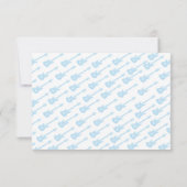 男の赤ちゃんシャワーコンサートチケットありがとう サンキューカード (裏面)