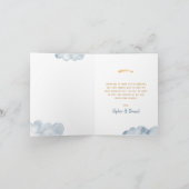 男の赤ちゃんシャワーサンキューカード – 眠っている象 サンキューカード (内部)