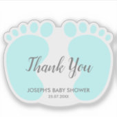 男の赤ちゃんシャワーパーティーの感謝していお気に入り シール (正面)