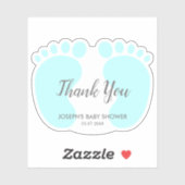 男の赤ちゃんシャワーパーティーの感謝していお気に入り シール (シート)