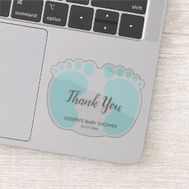 男の赤ちゃんシャワーパーティーの感謝していお気に入り シール