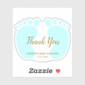 男の赤ちゃんシャワーパーティーの感謝していお気に入り シール (シート)