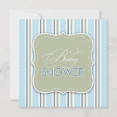 男の赤ちゃんシャワーフラット招待状 招待状 (正面)