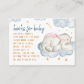 男の赤ちゃんシャワーブックベビーカード – Elphant エンクロージャーカード (正面)