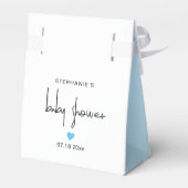 男の赤ちゃんシャワーブルーハートリボン フェイバーボックス (裏面サイド)