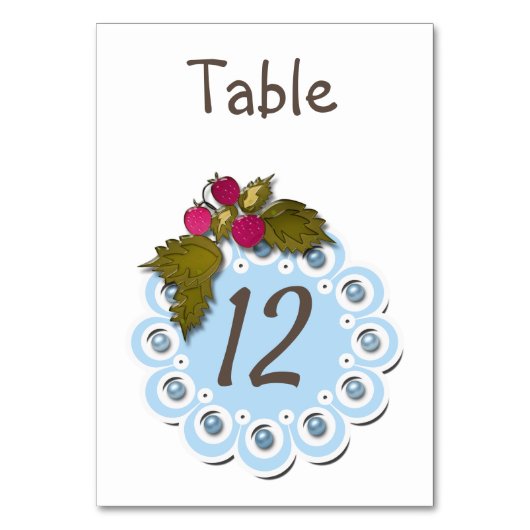 男の赤ちゃんシャワーブルー白真珠の花かわいいおもしろい テーブルナンバー (裏面)