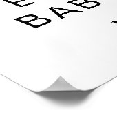 男の赤ちゃんシャワーブルー足ウェルカムサイン ポスター (角)