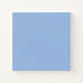 男の赤ちゃんシャワーブルー足ゲストブック ノートブック (裏面)