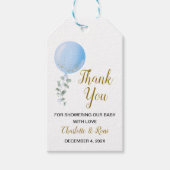 男の赤ちゃんシャワーメッセージカード/サンキューラベル ギフトタグ (正面)