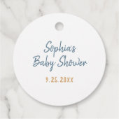 男の赤ちゃんシャワーメッセージカード – 象 フェイバータグ (裏面)