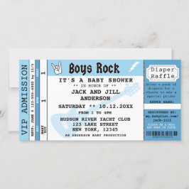 男の赤ちゃんシャワー合奏チケット招待状