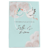 男の赤ちゃんシャワー抱き枕 ミディアムペーパーバッグ (正面)