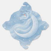 男の赤ちゃんシャワー招待状ムーンライトスターウォーターカラー フェイバーボックス (見開き)