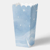 男の赤ちゃんシャワー招待状ムーンライトスターウォーターカラー フェイバーボックス (裏面)