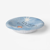 男の赤ちゃんシャワー招待状ムーンライトスターウォーターカラー ペーパーボウル (傾斜あり)