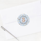 男の赤ちゃんシャワー招待状封筒(20) ラウンドシール