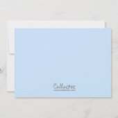 男の赤ちゃんシャワー招待状（エレファントウォーター色） 招待状 (裏面)