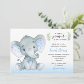 男の赤ちゃんシャワー招待状(ゾウ水玉模様) 招待状 (スタンド正面)