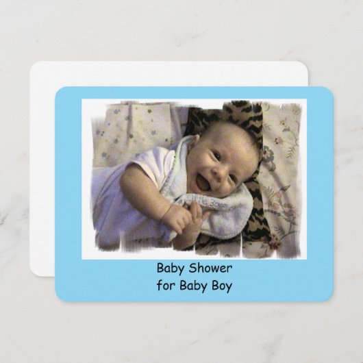 男の赤ちゃんシャワー招待状 招待状 (正面/裏面)