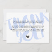 男の赤ちゃんシャワー用書要求カード 招待状 (正面)